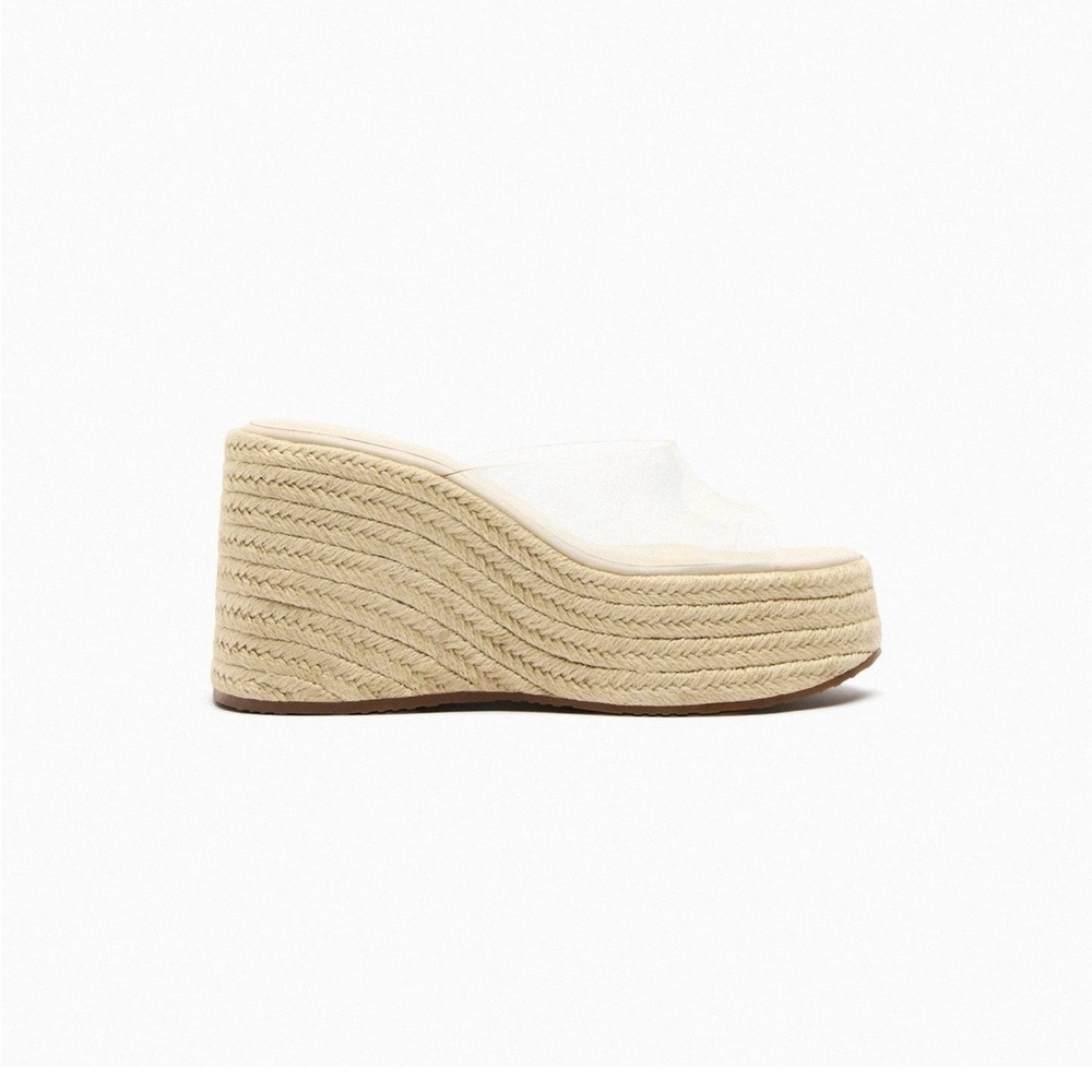 Zara Vinyl Wedge Sandals